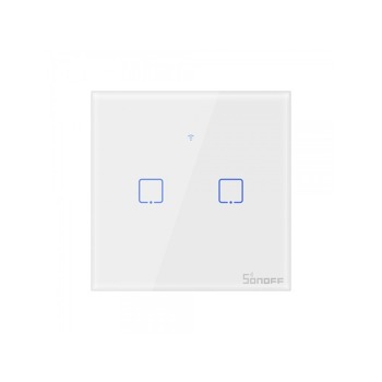 Chytrý vypínač WiFi + RF 433 Sonoff T1 EU TX (2-channel) bílá