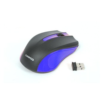 Elegantní ergonomická bezdrátová myš Omega - Modro - černá