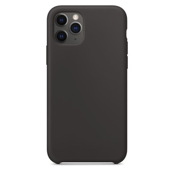 Barevný silikonový kryt pro iPhone 11 Pro Max - Černý