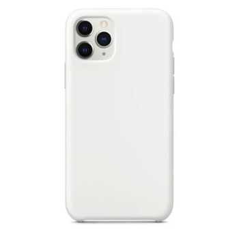 Barevný silikonový kryt pro iPhone 11 Pro Max - Bílý