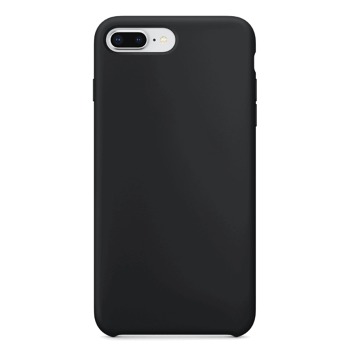 Barevný silikonový kryt pro iPhone 8 Plus - Černý