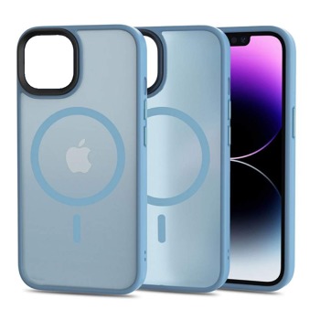 Zadní kryt HIGH QUALITY MAGMAT MagSafe pro iPhone 14 - Světle modrý