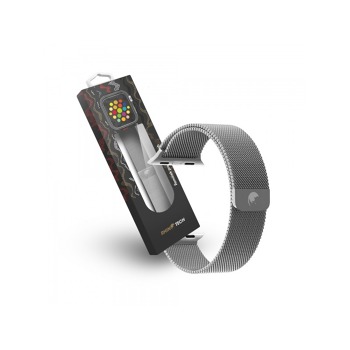 RhinoTech ocelový řemínek milánský tah pro Apple Watch 42/44/45/49mm stříbrný