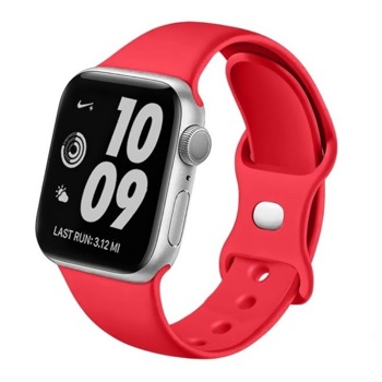 SWISSTEN ŘEMÍNEK PRO APPLE WATCH SILIKONOVÝ 38 / 40 / 41 mm ČERVENÝ