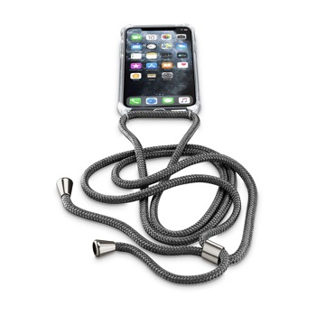 Kryt Cellularline s černou šňůrkou na krk pro iPhone 11 Pro