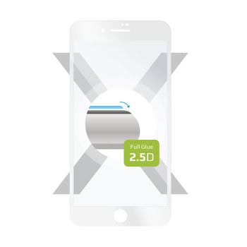 Ochranné tvrzené sklo FIXED Full-Cover pro Apple iPhone 7 Plus, lepení přes celý displej - Bílé