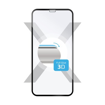 Ochranné tvrzené sklo FIXED 3D Full-Cover pro Apple iPhone 11 Pro, s lepením přes celý displej, dustproof, černé