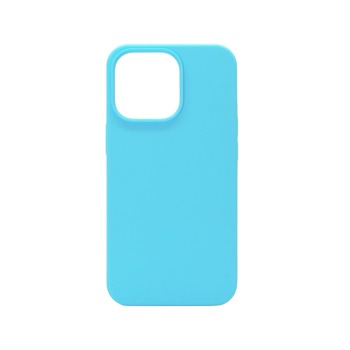 Barevný silikonový kryt pro iPhone 15 - Světle modrý