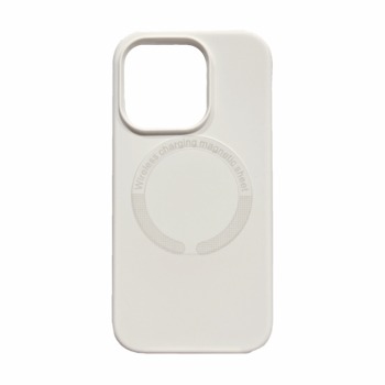 Barevný silikonový kryt MagSafe pro iPhone 14 Pro Max - Bílý
