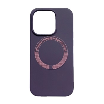 Barevný silikonový kryt MagSafe pro iPhone 14 Pro Max - Fialový
