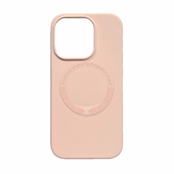 Barevný silikonový kryt MagSafe pro iPhone 14 Pro Max - Růžový