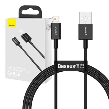 Kabel USB na iP 2,4A 1m (černý)