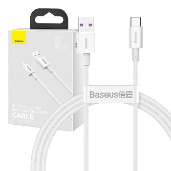 Kabel USB na USB-C řady Superior, 66W, 1m (bílý)