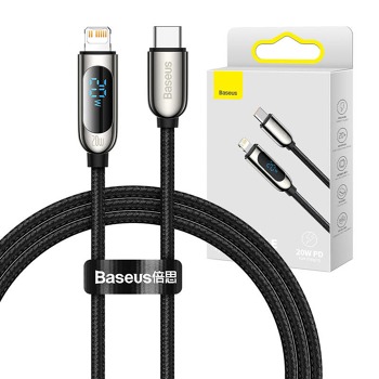 Kabel USB-C pro Lightning Baseus Display, PD, 20W, 1m (černý)