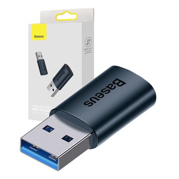 Baseus Ingenuity adaptér USB-A na USB-C OTG (modrý)
