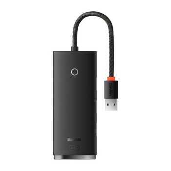 Rozbočovač řady Baseus Lite 4v1 USB na 4x USB 3.0, 25 cm (černý)