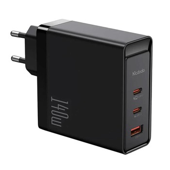 Nabíječka GaN 140W Mcdodo CH-2911, 2x USB-C, USB-A (černá)