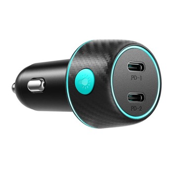 Nabíječka do auta Joyroom CCN02, 2x USB-C PD 70 W (černá)