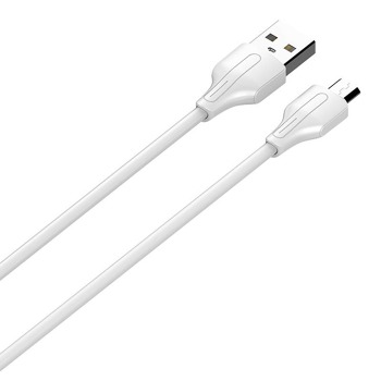Kabel USB-Micro USB LDNIO LS540, 2,4 A, 0,2 m (bílý)