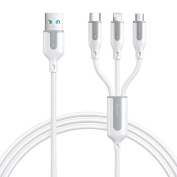 USB kabel Joyroom S-1T3018A15, 3 v 1, 3,5A/Kabel 1,2 m (bílý)