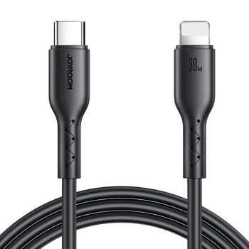 Kabel Flash Charge USB C na Lightning SA26-CL3 / 30W / 1m (černý)