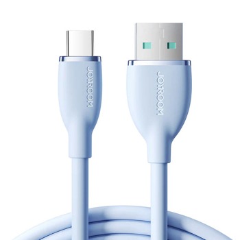Kabel barevný 3A USB na USB C SA29-AC3 / 3A / 1,2 m (modrý)