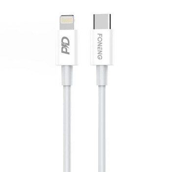 Kabel USB-C pro Lighting Foneng X31, 20W 1 m (bílý)