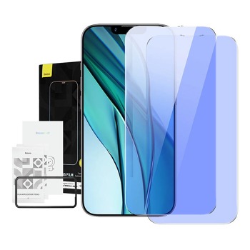Baseus Tvrzené sklo proti modrému světlu 0,3 mm pro iPhone 13 Pro (2 ks)