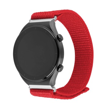 Nylonový řemínek FIXED Nylon Sporty Strap s Quick Release 22mm pro smartwatch, červený