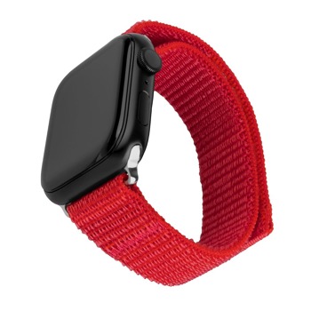 Nylonový řemínek FIXED Nylon Sporty Strap pro Apple Watch 38/40/41mm, červený