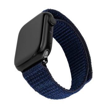 Nylonový řemínek FIXED Nylon Sporty Strap pro Apple Watch 38/40/41mm, tmavě modrý