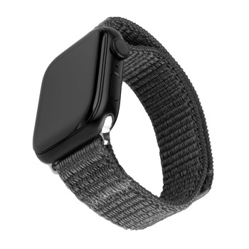 Nylonový řemínek FIXED Nylon Sporty Strap pro Apple Watch 38/40/41mm, tmavě šedý