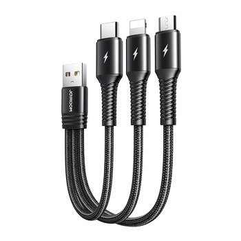 Nabíjecí kabel 3 v 1 0,15 m Joyroom S-01530G9 (černý)