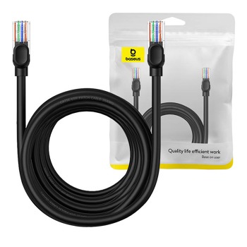 Síťový kabel Baseus Ethernet CAT5, 8 m (černý)