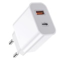 Luxusní rychlo-nabíjecí adaptér QC 3.0 18W - Bílý, dva nabíjecí porty USB a USB-C