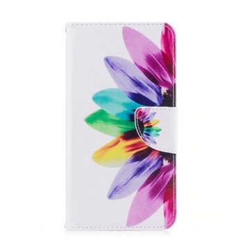 Knížkový obal na mobil Samsung Galaxy A20S - Barevný květ