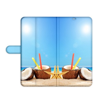 Flipové pouzdro pro mobil Samsung Galaxy A31 - Kokosový drink na pláži
