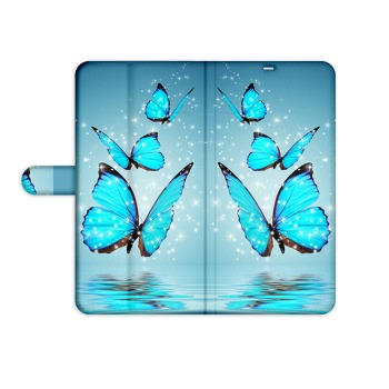 Pouzdro pro mobil Samsung Galaxy A7 (2018) - Modrý motýl