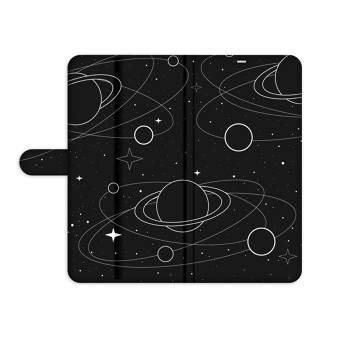 Knížkový obal na Samsung Galaxy S4 - Černo-bílý vesmír