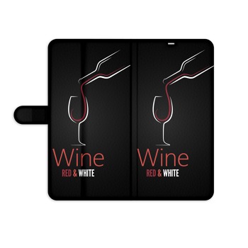 Zavírací obal pro mobil Huawei P20 lite - Červené a bílé víno