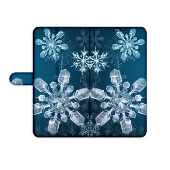 Knížkový obal pro mobil Honor 9X Pro - Sněžné vločky