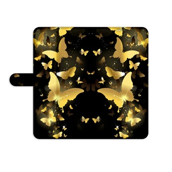 Knížkový obal pro mobil Honor 9X - Zlatí motýlci