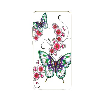 Silikonový obal pro mobil Sony xperia XA2 Ultra - Motýlci s květy