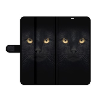 Pouzdro pro Samsung Galaxy A8 (2018) / A5 (2018) - Černá kočka