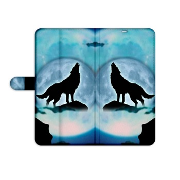 Flipové pouzdro pro Samsung Galaxy A90 (5G) - Měsíční vlk