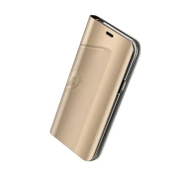Zrcadlové flipové pouzdro pro Xiaomi Redmi Note 9S - Zlaté