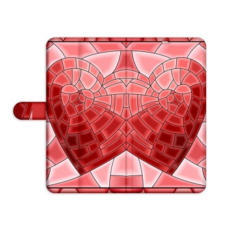 Knížkový obal na iPhone 12 Pro - Vitráž srdce